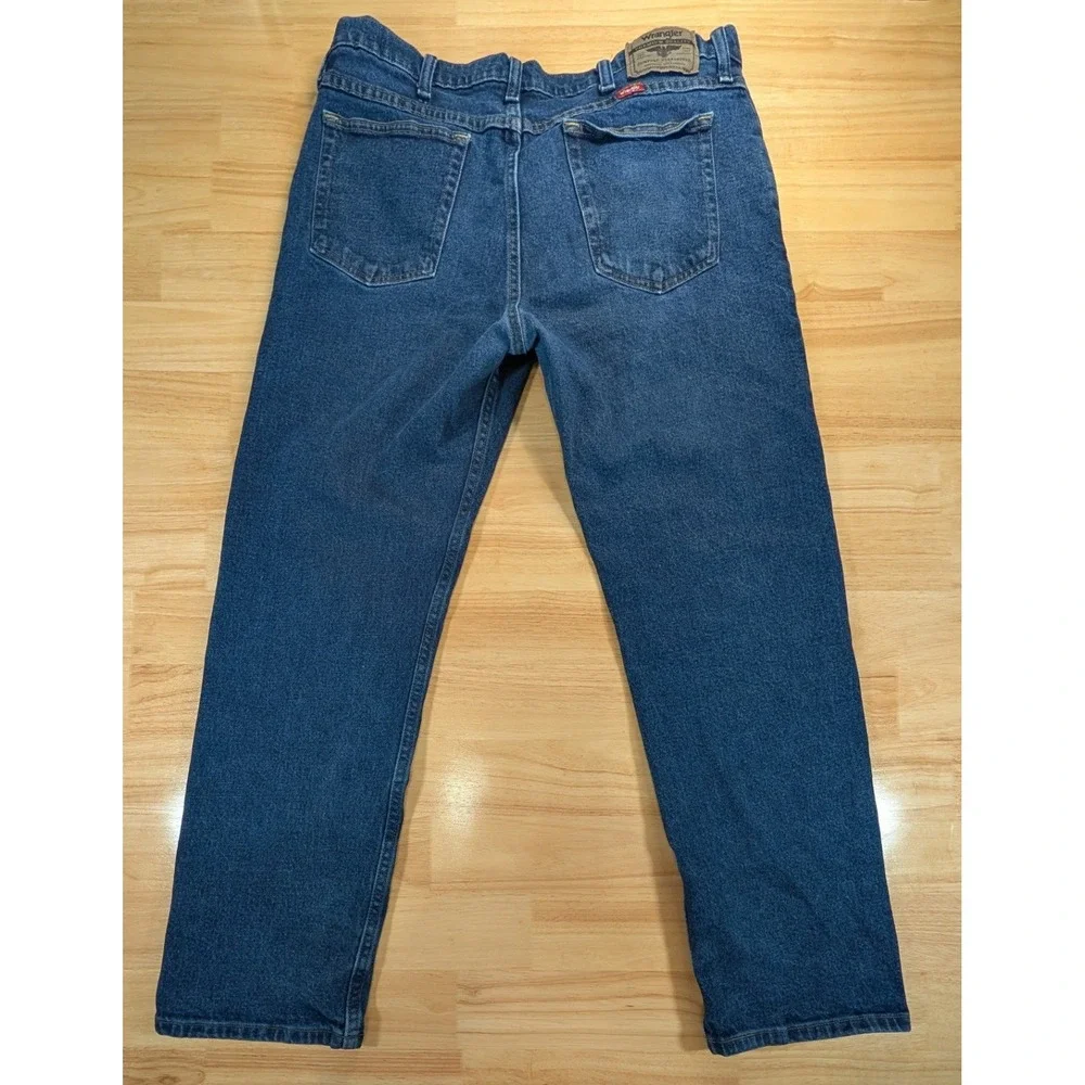 Wrangler Mens Regular Fit‎ Straight Leg Stretch Jeans Blue 35x29 1096FXVMF